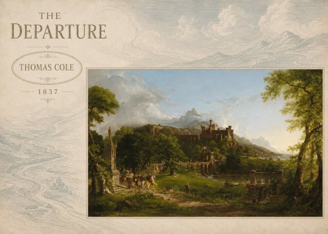 Thomas Cole The Departure II No6 - Poster