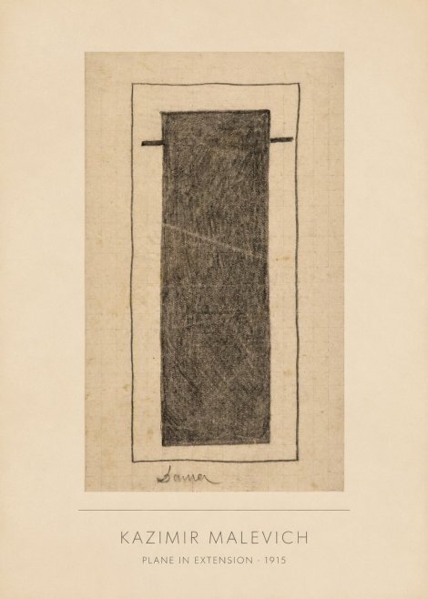 Kazimir Malevich Plane in Extension No4 - Poster