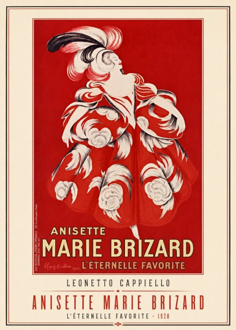 Leonetto Cappiello Anisette Marie Brizard - L'éternelle Favorite No1 - Poster