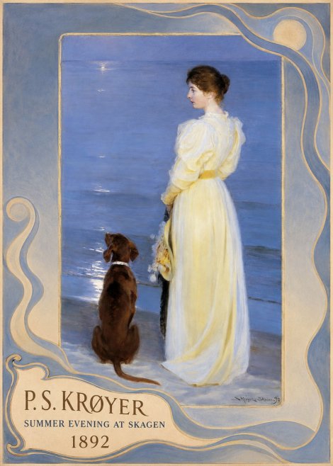 P.S. Krøyer Summer Evening at Skagen No3 - Poster