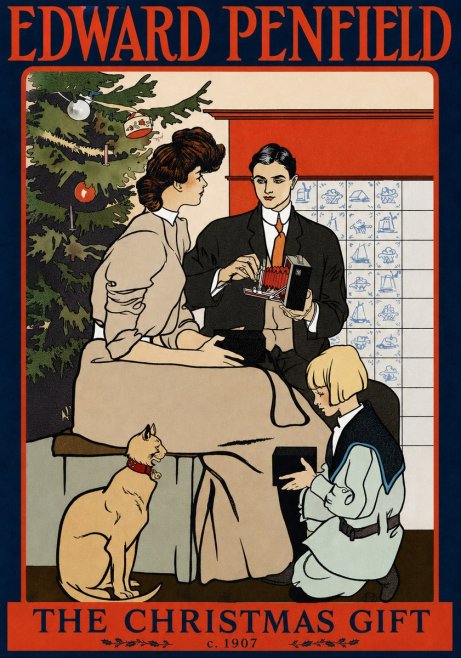 Edward Penfield The Christmas Gift No2 - Poster