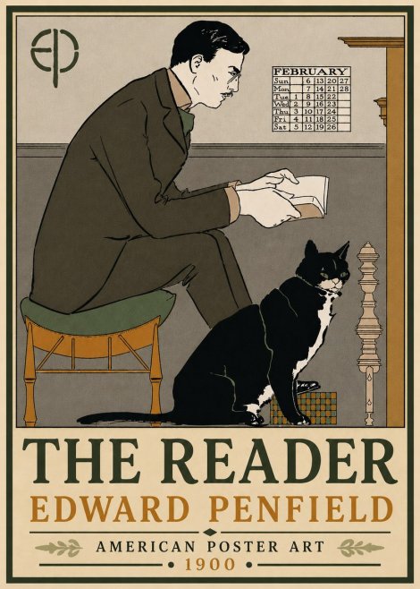 Edward Penfield The Reader I No6 - Poster