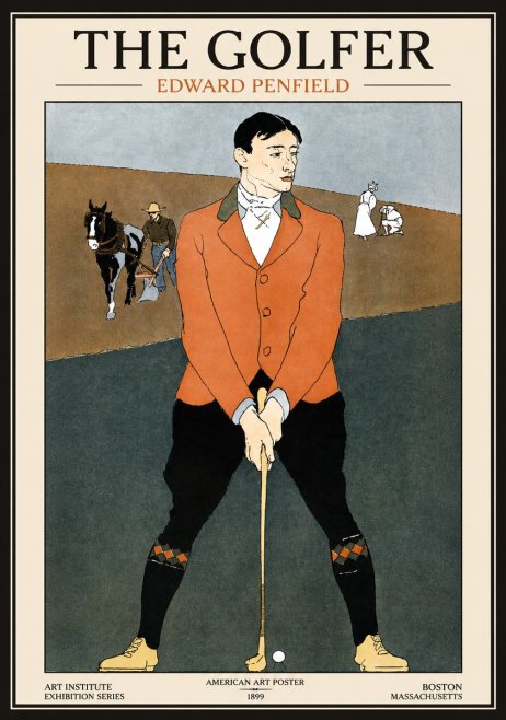 Edward Penfield The Golfer No1 - Poster