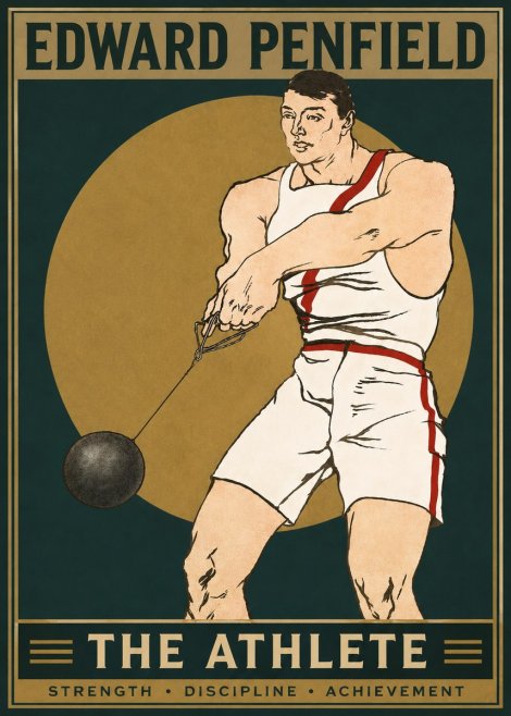 Edward Penfield The Athlete No3 - Poster