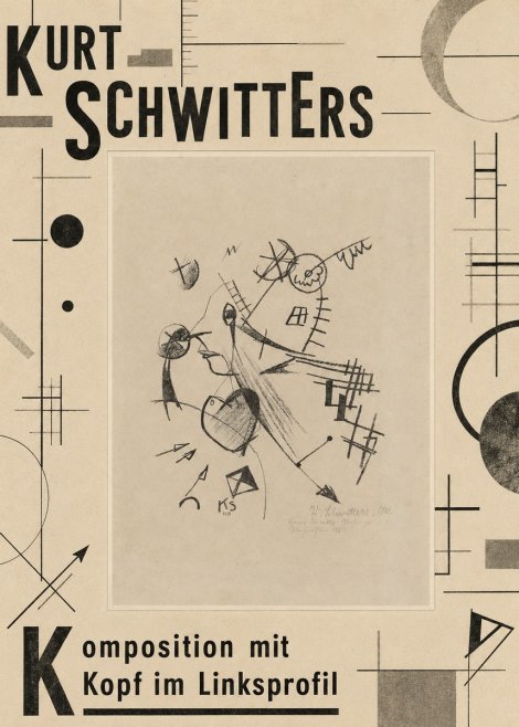Kurt Schwitters Komposition Mit Kopf Im Linksprofil No6 - Poster