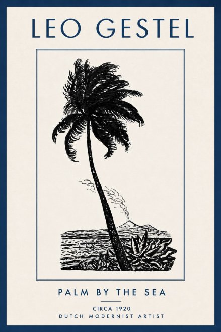 Leo Gestel Palm by the Sea No3 - Poster