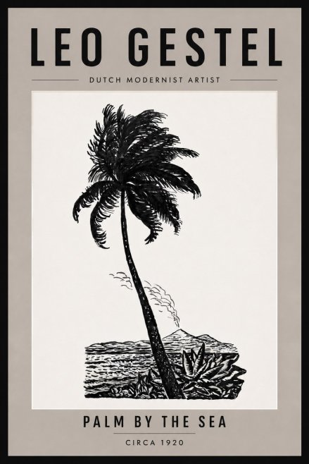 Leo Gestel Palm by the Sea No4 - Poster