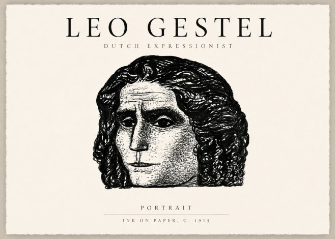 Leo Gestel Portrait No6 - Poster