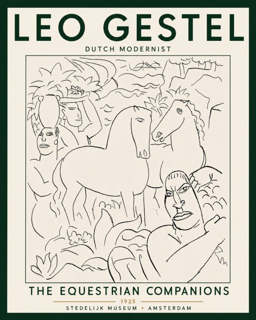 Leo Gestel The Equestrian Companions No5 - Poster