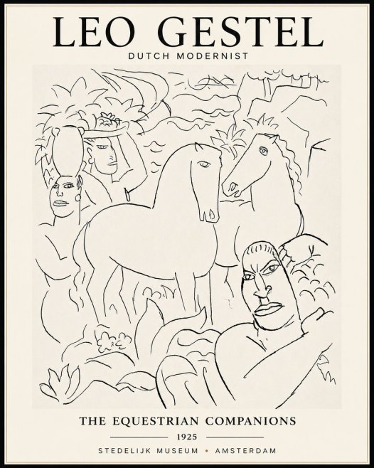 Leo Gestel The Equestrian Companions No6 - Poster