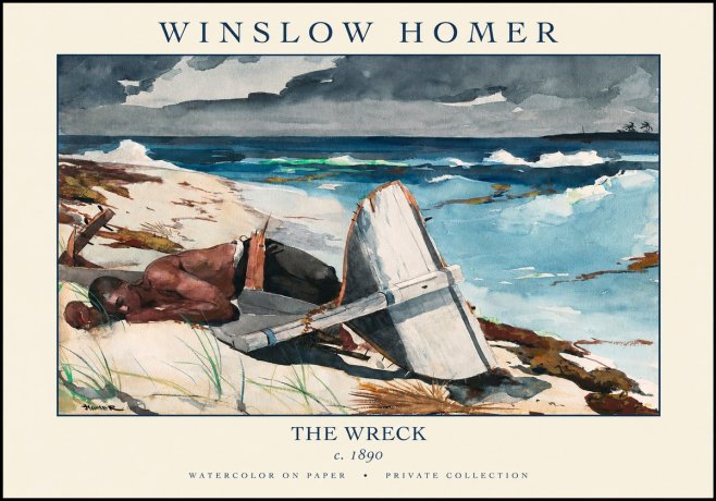 Winslow Homer The Wreck No1 - Poster