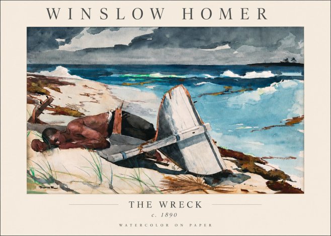 Winslow Homer The Wreck No3 - Poster