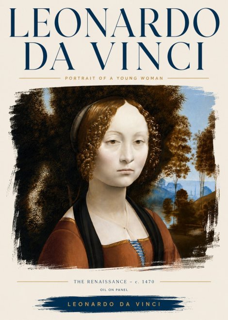 Leonardo da Vinci Portrait of a Young Woman I No6 - Poster