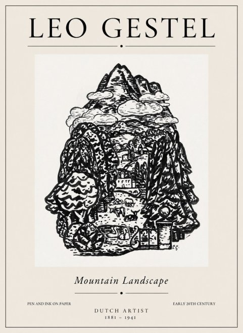 Leo Gestel Mountain Landscape No1 - Poster