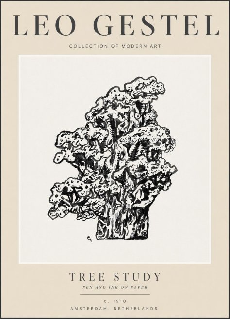 Leo Gestel Tree Study No5 - Poster