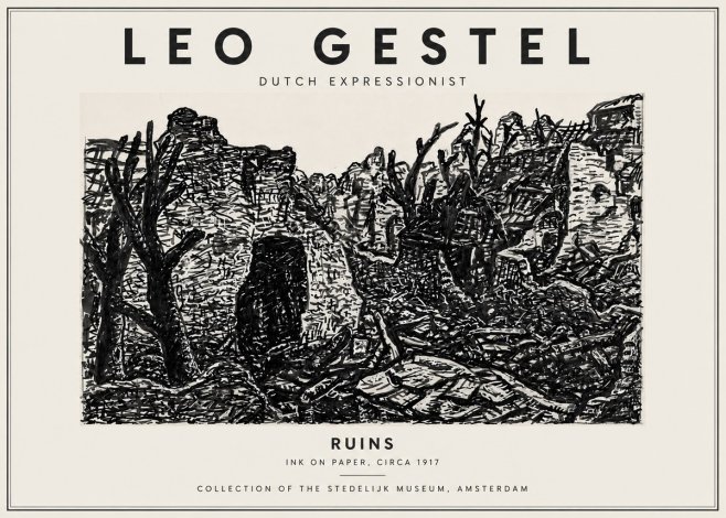 Leo Gestel Ruins No5 - Poster