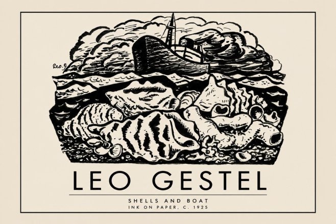 Leo Gestel Shells and Boat No2 - Poster