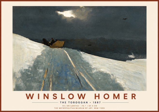 Winslow Homer The Toboggan No6 - Poster