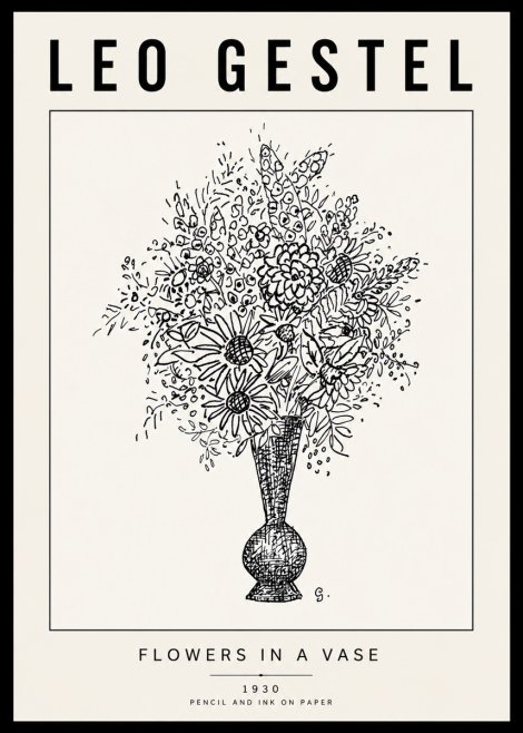 Leo Gestel Flowers in a Vase No6 - Poster