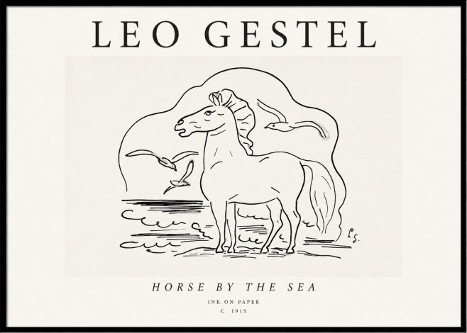 Leo Gestel Horse by the Sea No1 - Poster