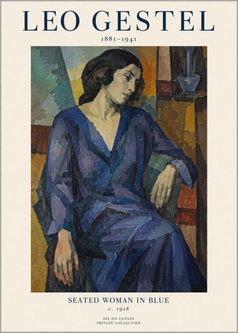 Leo Gestel Seated Woman in Blue No1 - Poster