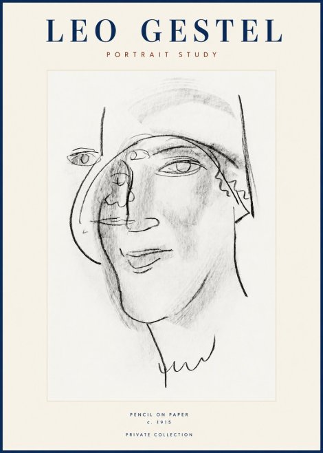Leo Gestel Portrait Study II No2 - Poster