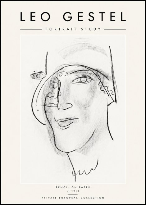 Leo Gestel Portrait Study II No6 - Poster