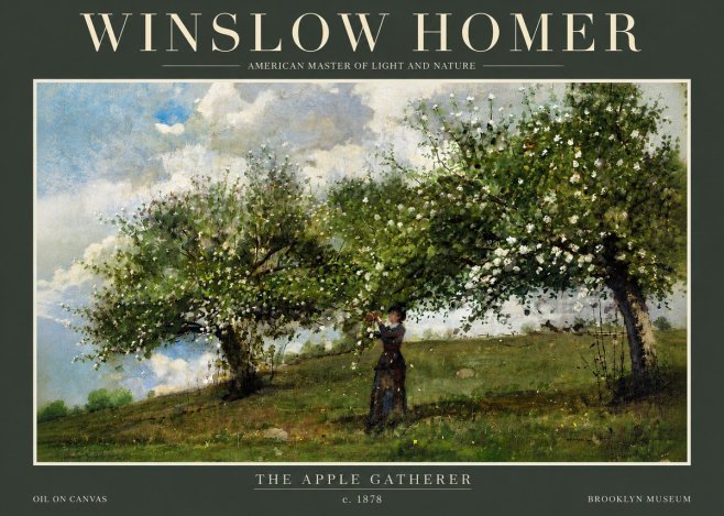 Winslow Homer The Apple Gatherer No4 - Poster