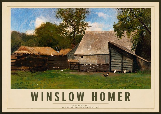 Winslow Homer Farmyard, 1872 No4 - Poster