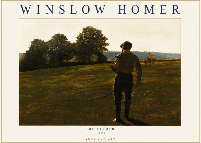 Winslow Homer The Farmer No4 - Poster