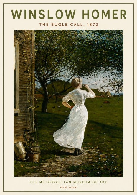 Winslow Homer The Bugle Call No5 - Poster