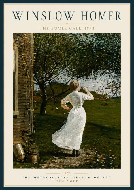 Winslow Homer The Bugle Call No6 - Poster