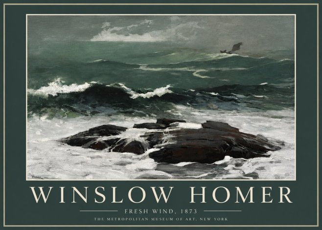 Winslow Homer Fresh Wind No4 - Poster