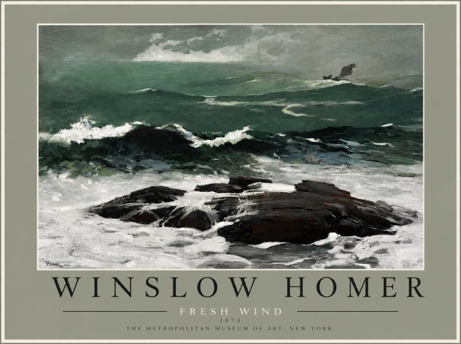 Winslow Homer Fresh Wind No6 - Poster