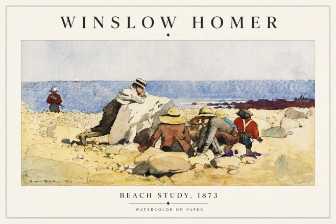 Winslow Homer Beach Study No6 - Poster