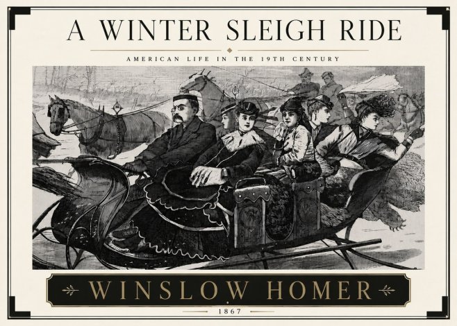 Winslow Homer A Winter Sleigh Ride - American Life in the 19Th Century No5 - Poster