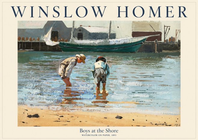 Winslow Homer Boys at the Shore No1 - Poster