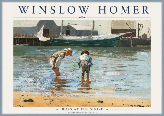 Winslow Homer Boys at the Shore No4 - Poster