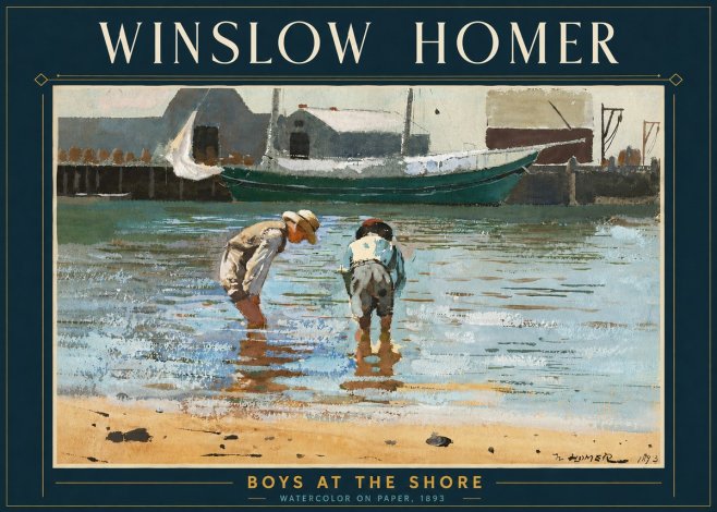 Winslow Homer Boys at the Shore No5 - Poster