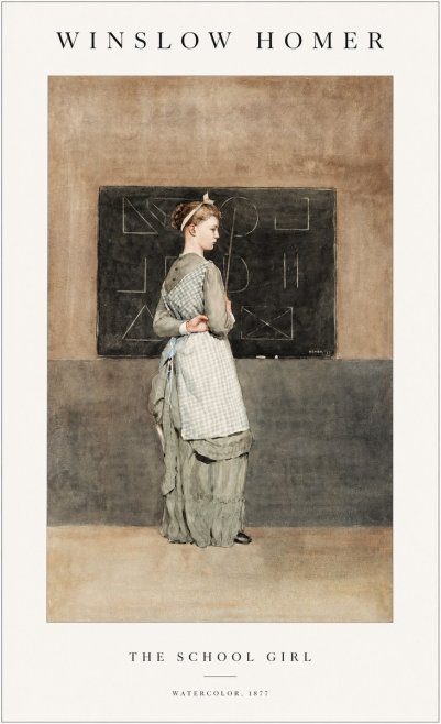 Winslow Homer The School Girl No1 - Poster