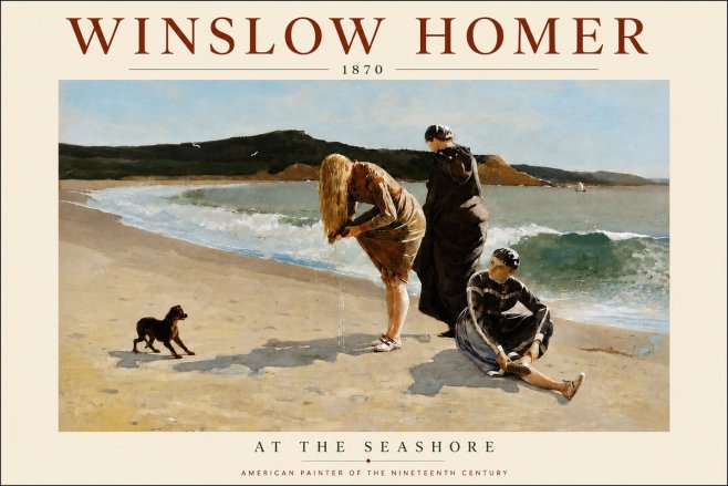 Winslow Homer At the Seashore No6 - Poster