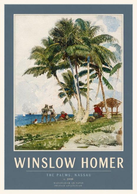 Winslow Homer The Palms, Nassau No3 - Poster
