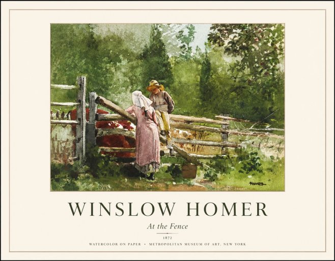 Winslow Homer At the Fence No1 - Poster