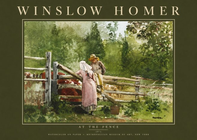 Winslow Homer At the Fence No4 - Poster