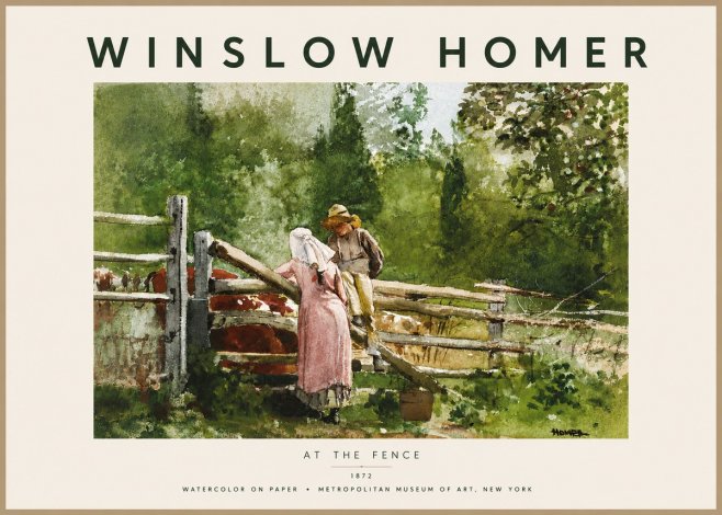 Winslow Homer At the Fence No5 - Poster