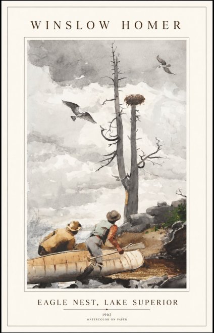 Winslow Homer Eagle Nest, Lake Superior No1 - Poster