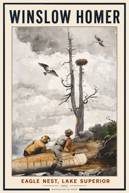 Winslow Homer Eagle Nest, Lake Superior No5 - Poster