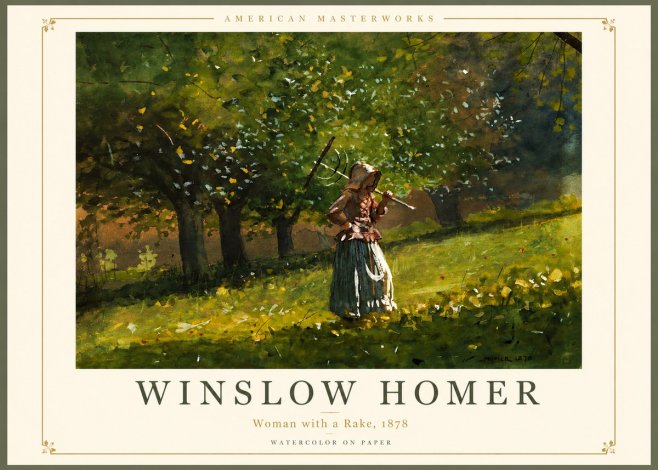 Winslow Homer Woman with a Rake, 1878 No2 - Poster