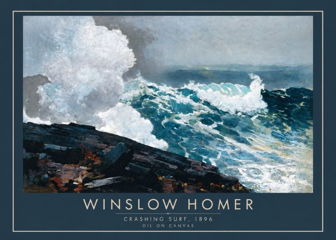 Winslow Homer Crashing Surf, 1896 No2 - Poster