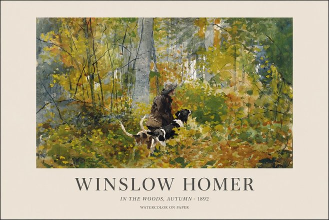 Winslow Homer In the Woods, Autumn No1 - Poster